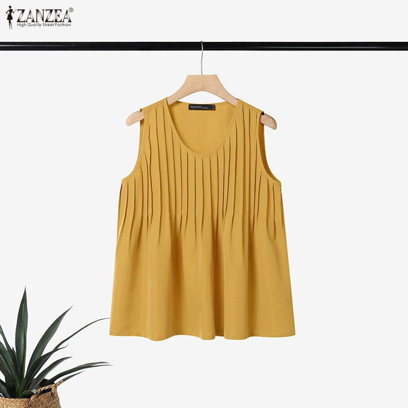 Summer Clothing Plus - ZANZEA Plus Size 5XL Woman Pintuck