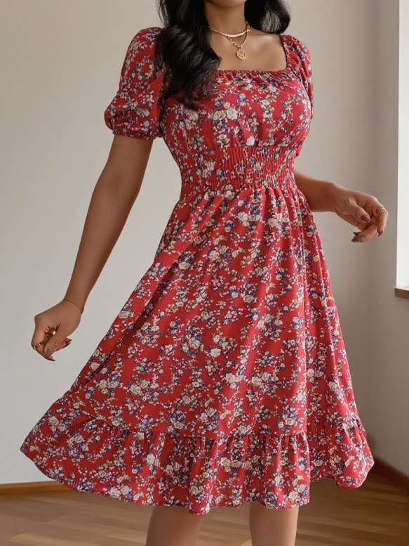 Summer Clothing Pakistan - Summer Spring Women's Clothing Square Neck