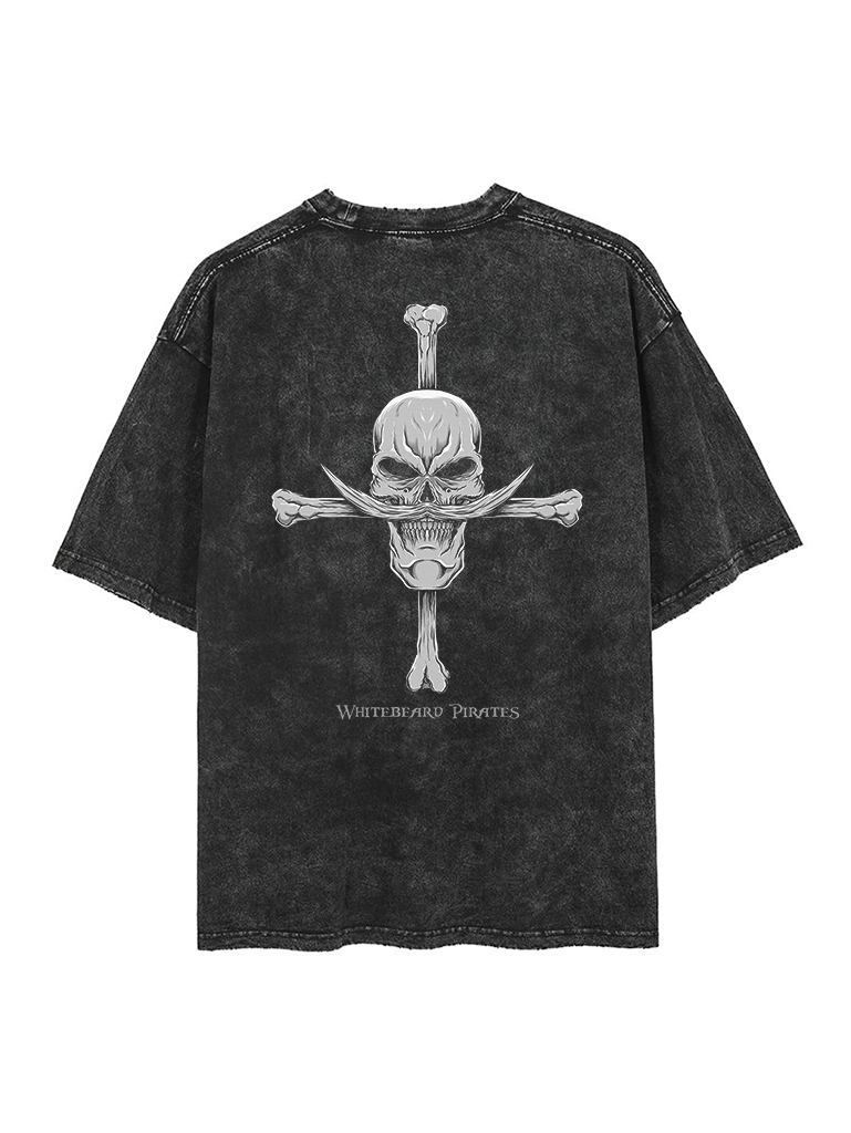 Summer Edition Clothing - One Piece Vintage Whitebeard Pirates Graphic