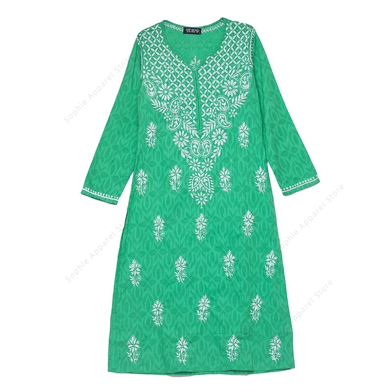 Summer Clothing Pakistan - Women's Embroidered Kurti Indian/Pakistani Tunic Top