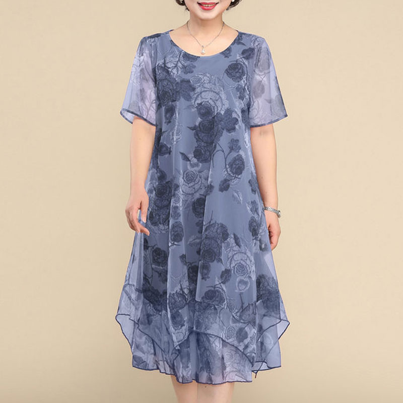 NEW O-Neck Short Sleeve Dresse - đánh giá và giá Summer Gauze Clothing