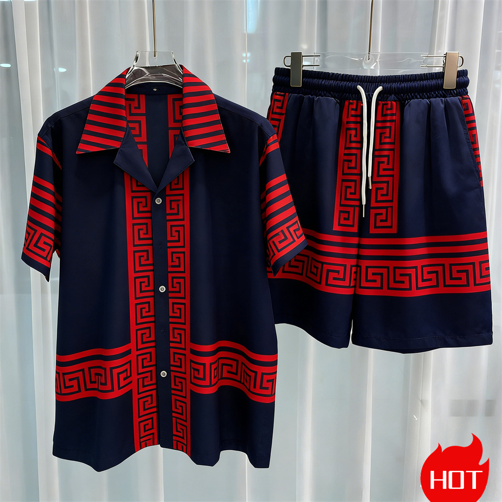 Digital printed men's set fash - đánh giá và giá Summer Clothing Trends