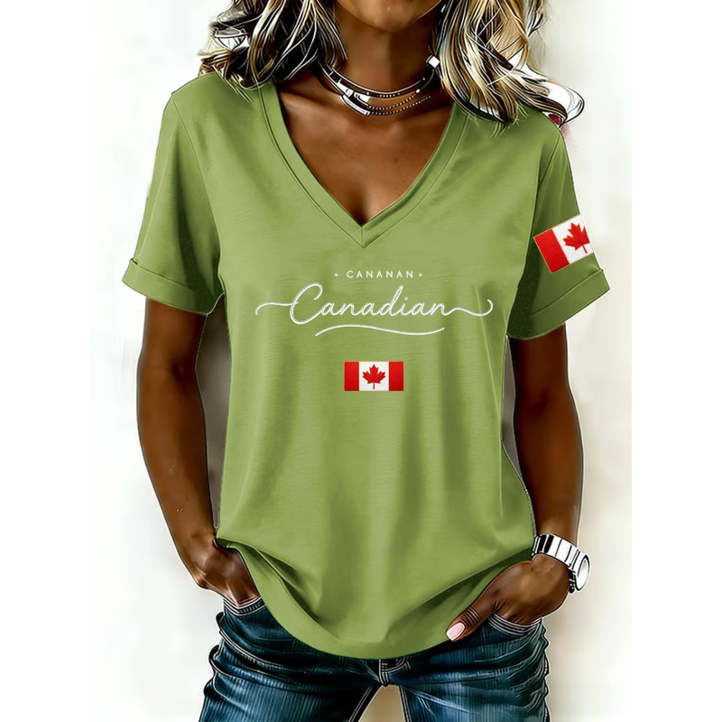 Canada National Flag Print Wom - đánh giá và giá Summer Clothing Women Canada