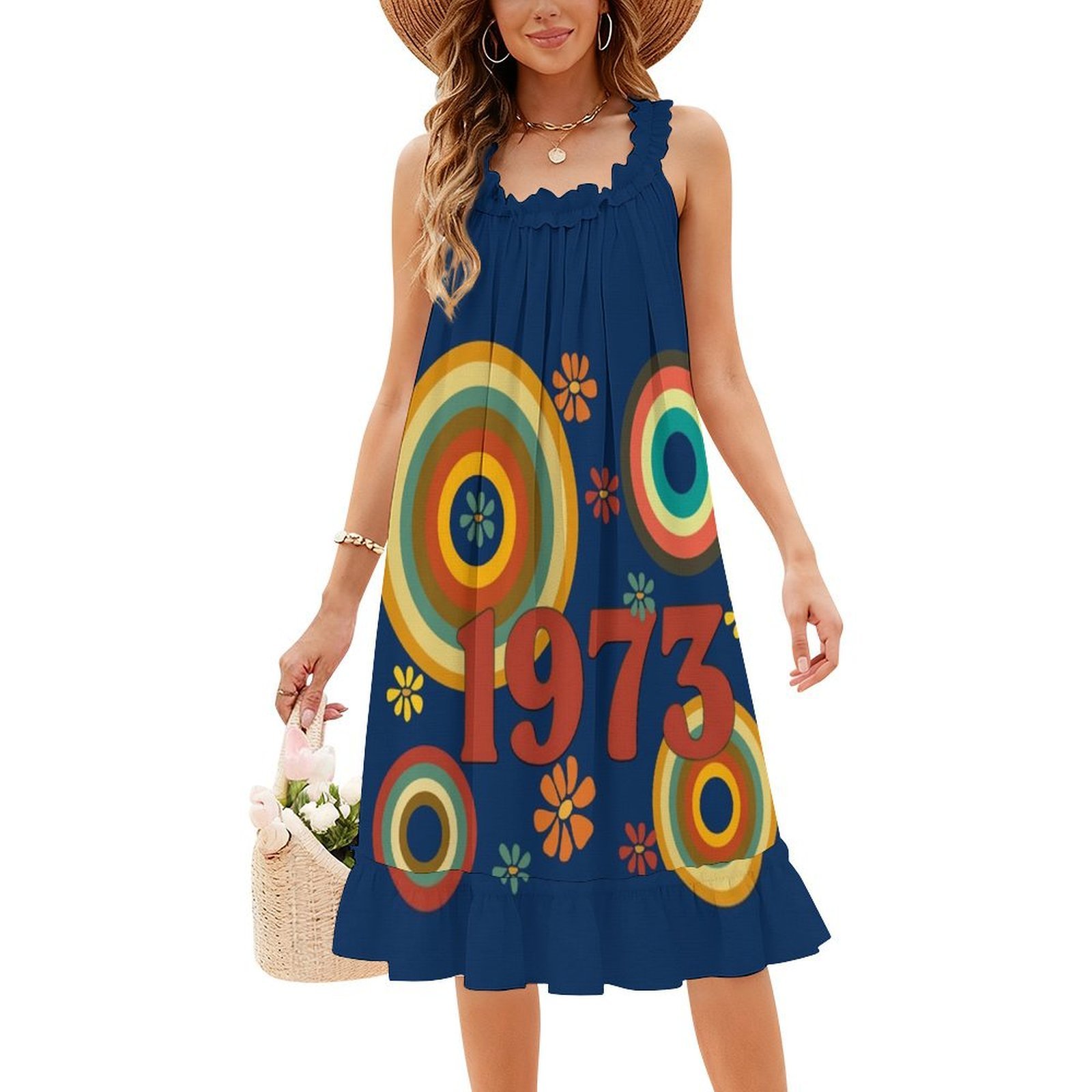 1973 Floral Smock Dress For Wo - đánh giá và giá Summer Clothing Vibes