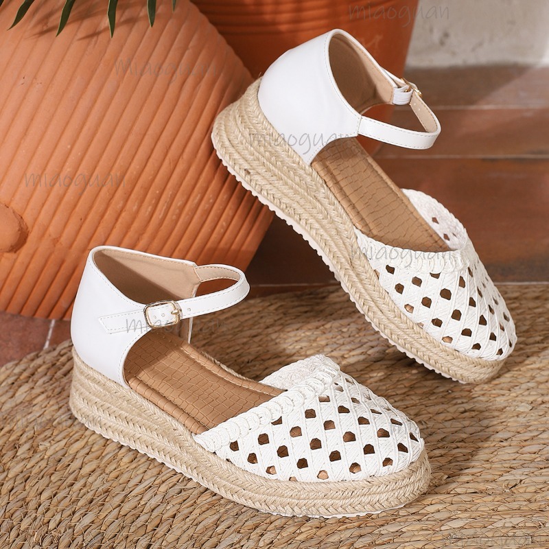 Boho Women's Hollow Out Woven  - đánh giá và giá Espadrille Sandal Women