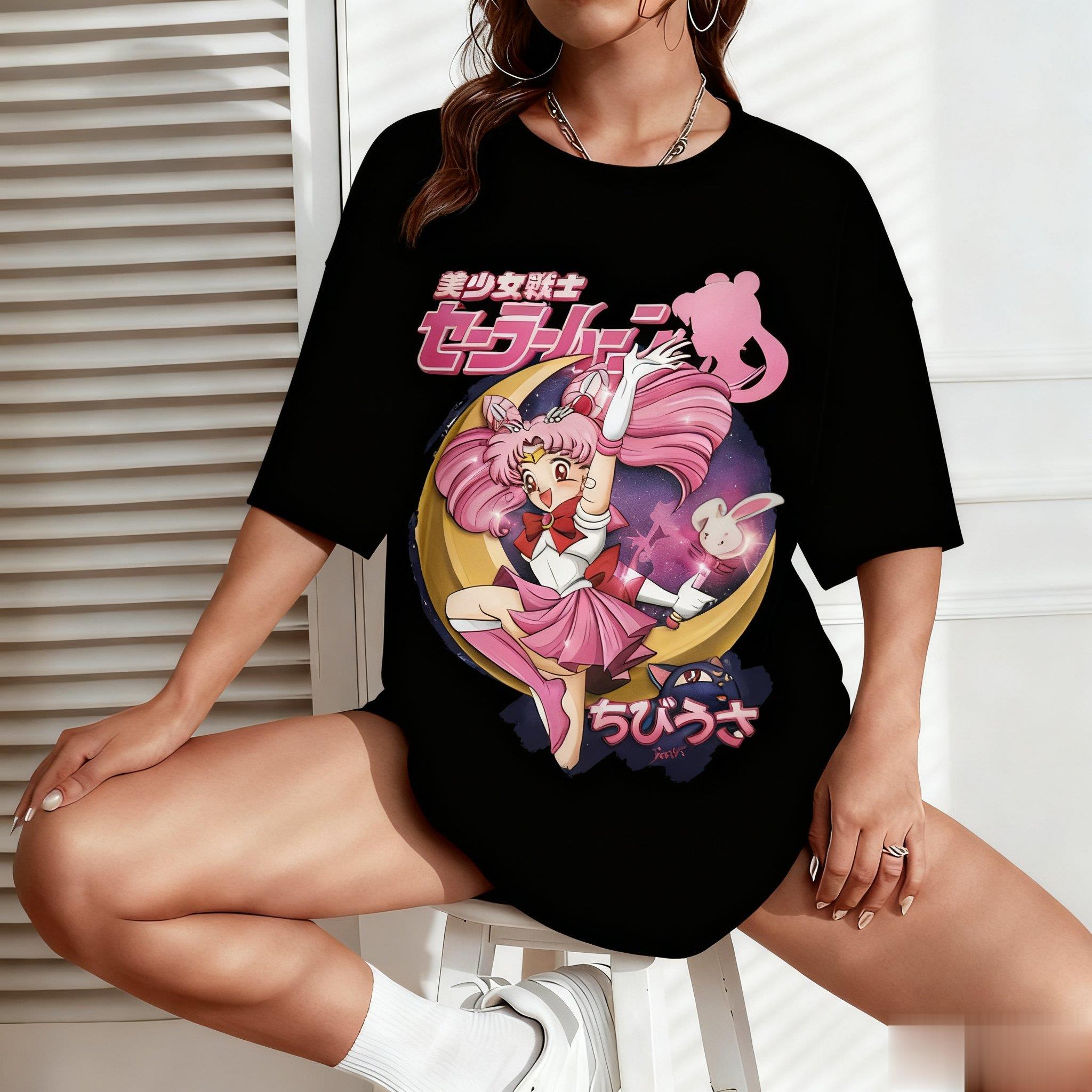 Sailor Moon Anime Print Men Wo - đánh giá và giá Japanese Summer Clothing Men