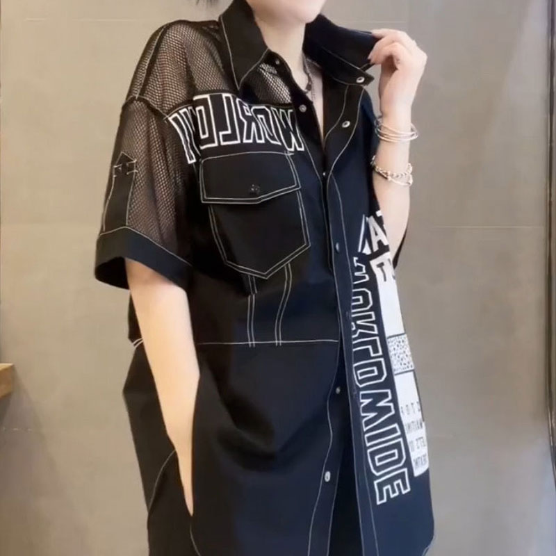 Casual Letter Printed Loose Bl - đánh giá và giá Summer Gauze Clothing