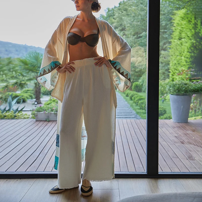Muslin 100% Cotton Gauze Pants - đánh giá và giá Summer Gauze Clothing