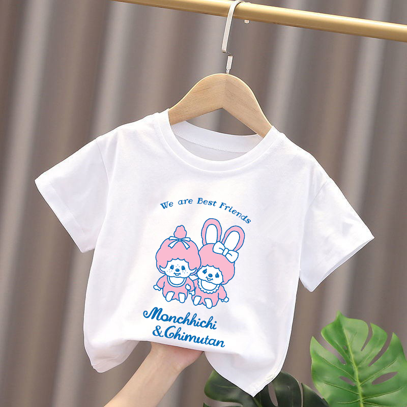 Monchhichi Kids T-shirts Anime - đánh giá và giá Summer Clothing Girl