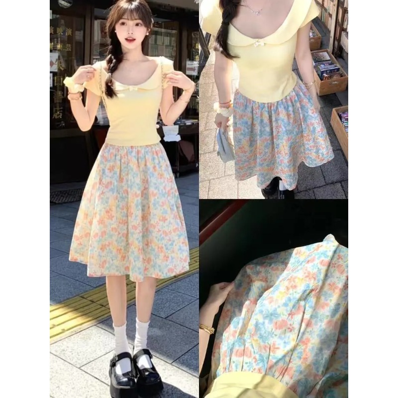 Japan Korean Women Sweet Slim  - đánh giá và giá Summer Clothing In Japan