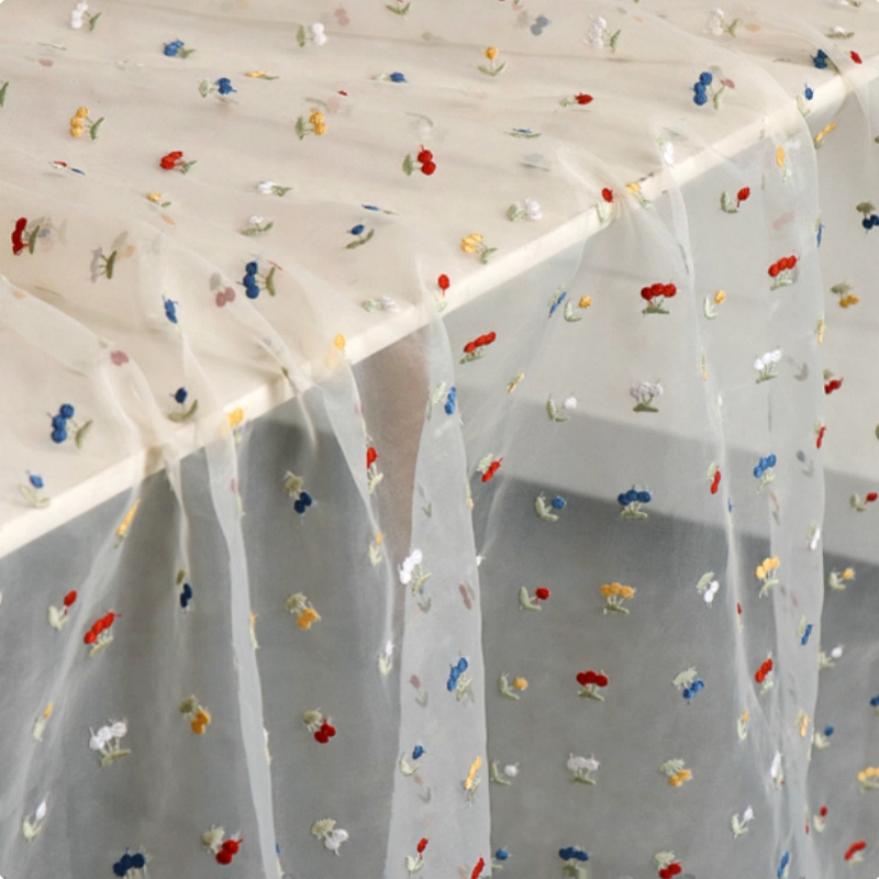 145x50cm White Fruit Embroider - đánh giá và giá Summer Gauze Clothing