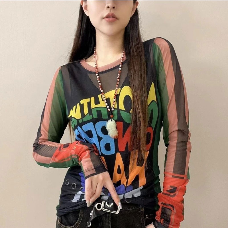 Casual Letter Printed T-shirt  - đánh giá và giá Summer Gauze Clothing