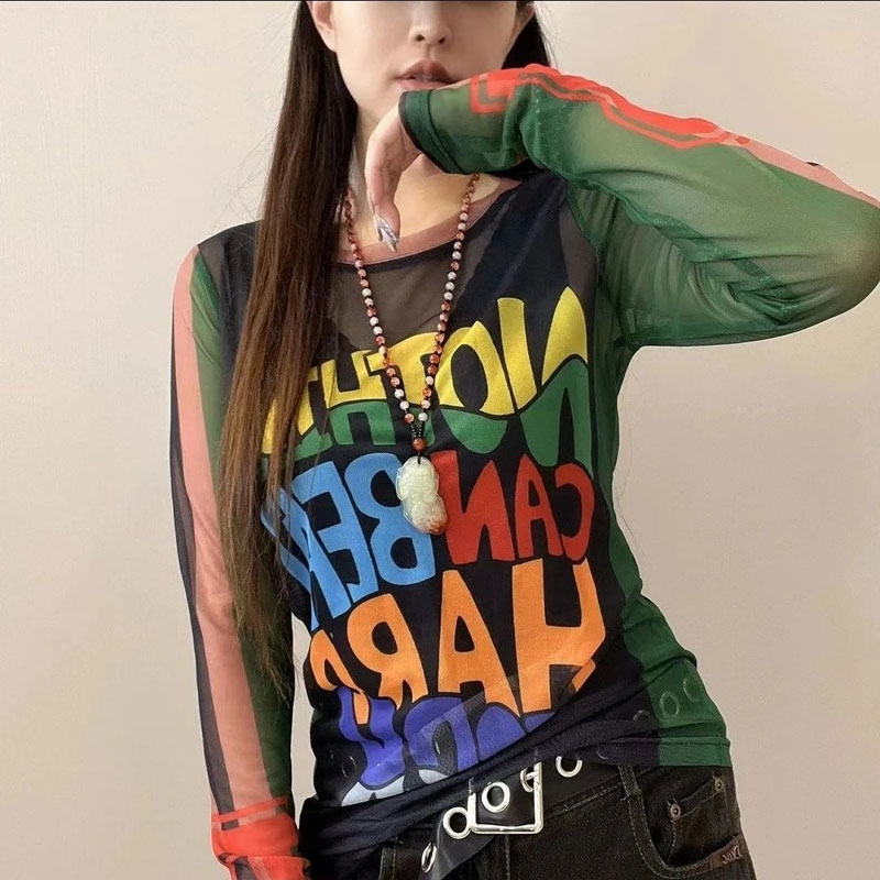 Casual Letter Printed T-shirt  - đánh giá và giá Summer Gauze Clothing