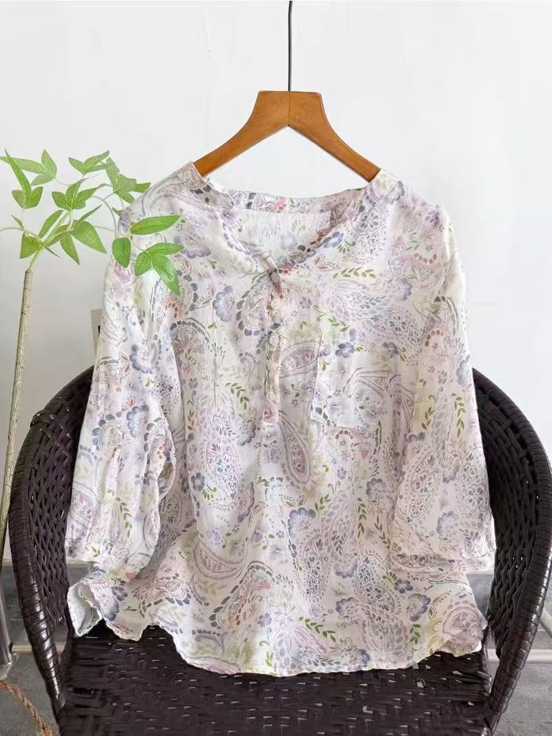 100% Ramie shirts for women su - đánh giá và giá Summer Clothing In Japan