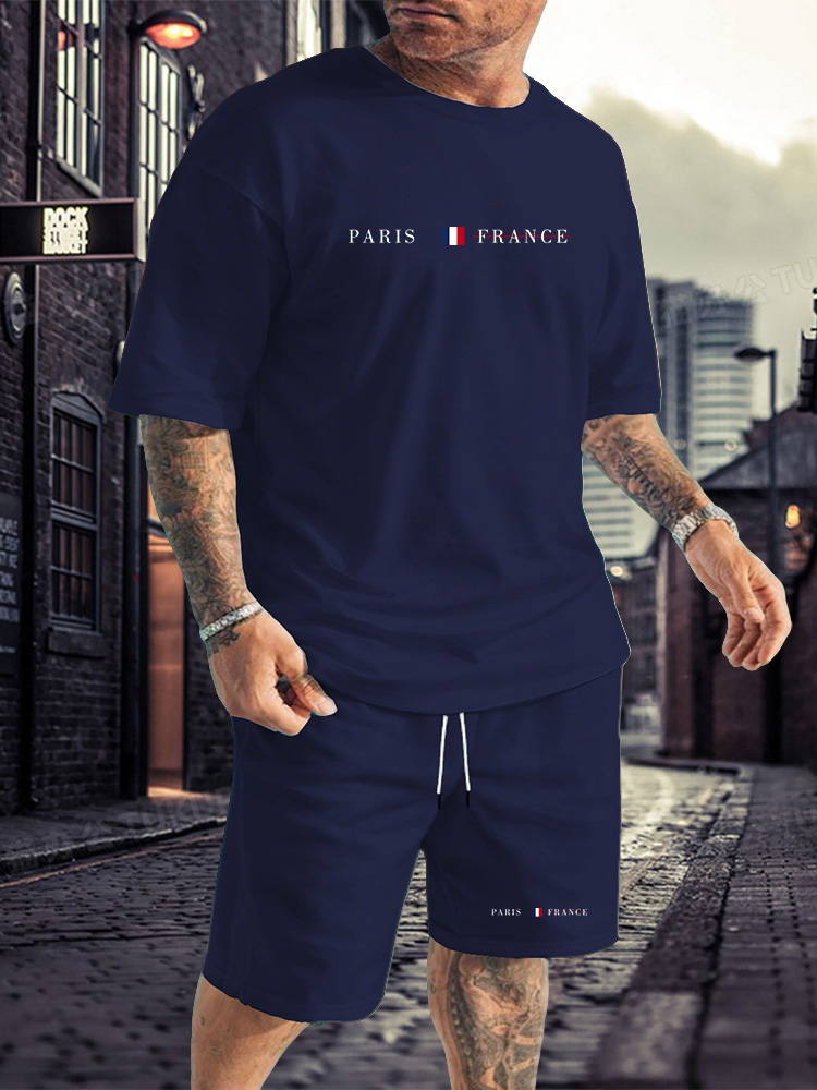 Men's Tracksuit 2 Piece O-neck - đánh giá và giá Summer Clothing Plus