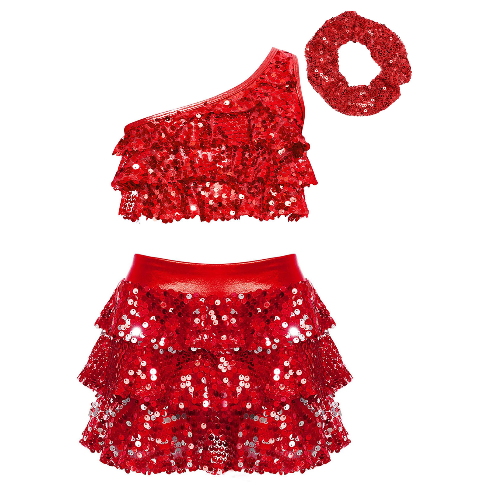 Kids Girls Shiny Sequins Latin - đánh giá và giá Summer Clothing Girl