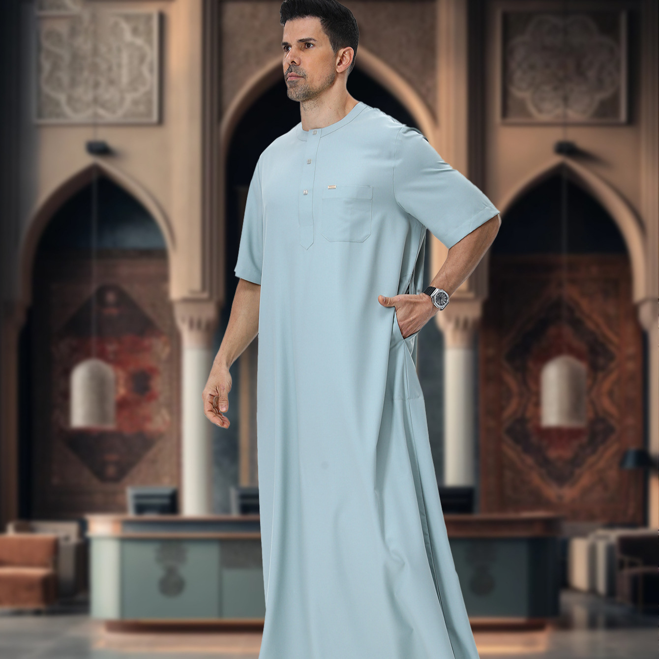 Muslim Men Abaya Kaftan Pakist - đánh giá và giá Summer Clothing Pakistan
