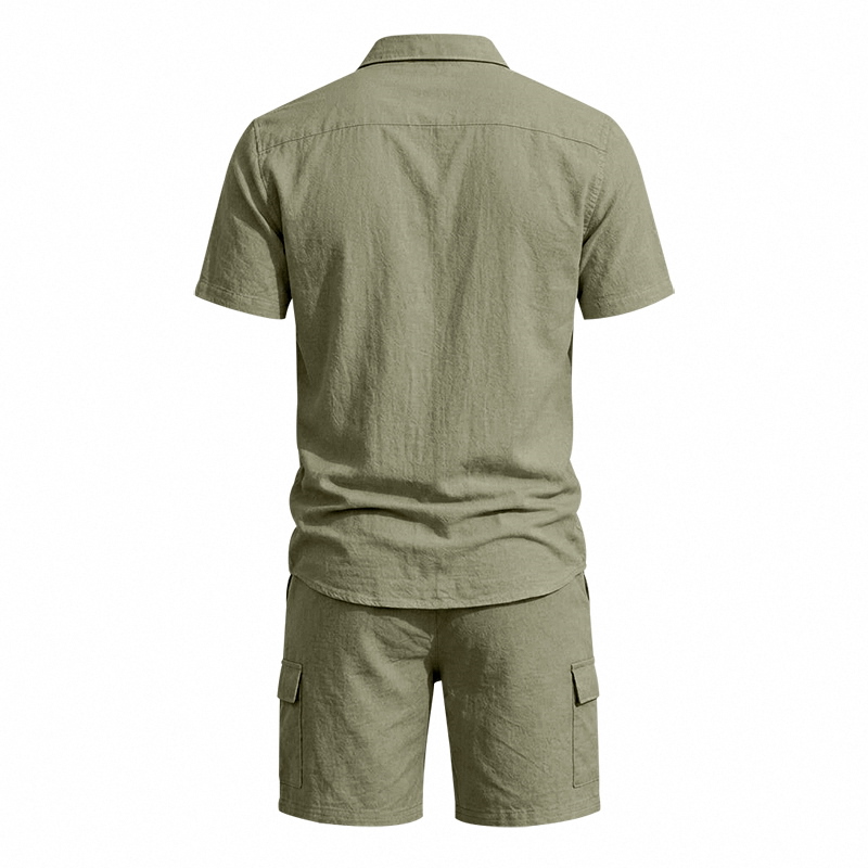 Men Summer American Linen Two  - đánh giá và giá Summer Clothing Trends
