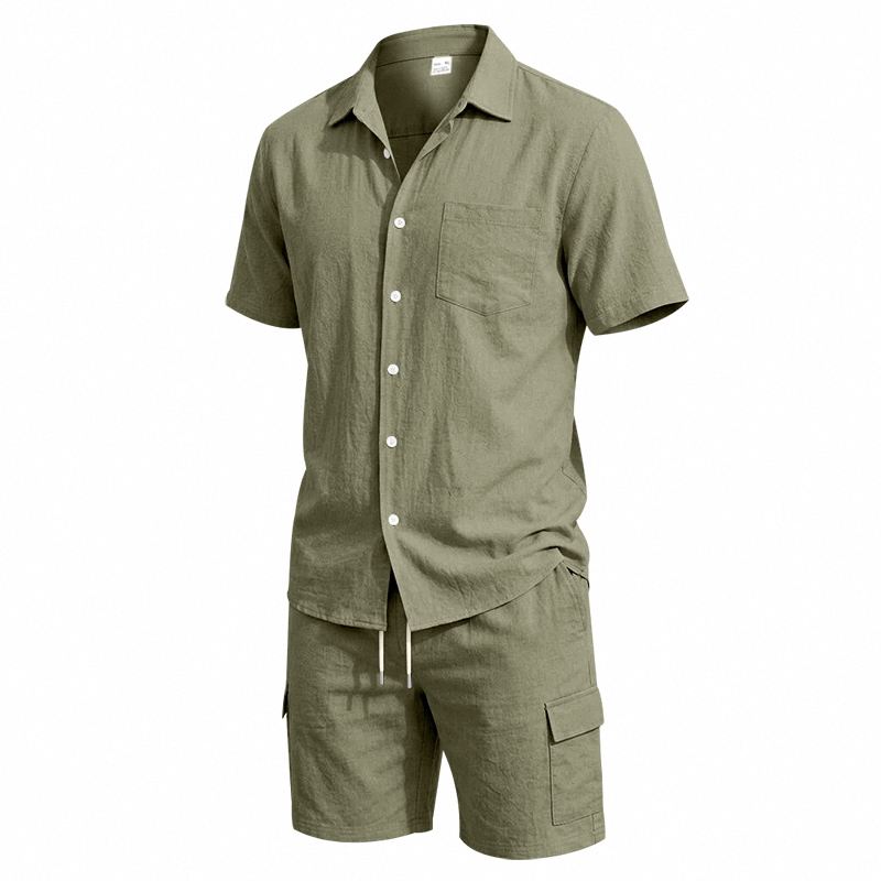 Men Summer American Linen Two  - đánh giá và giá Summer Clothing Trends
