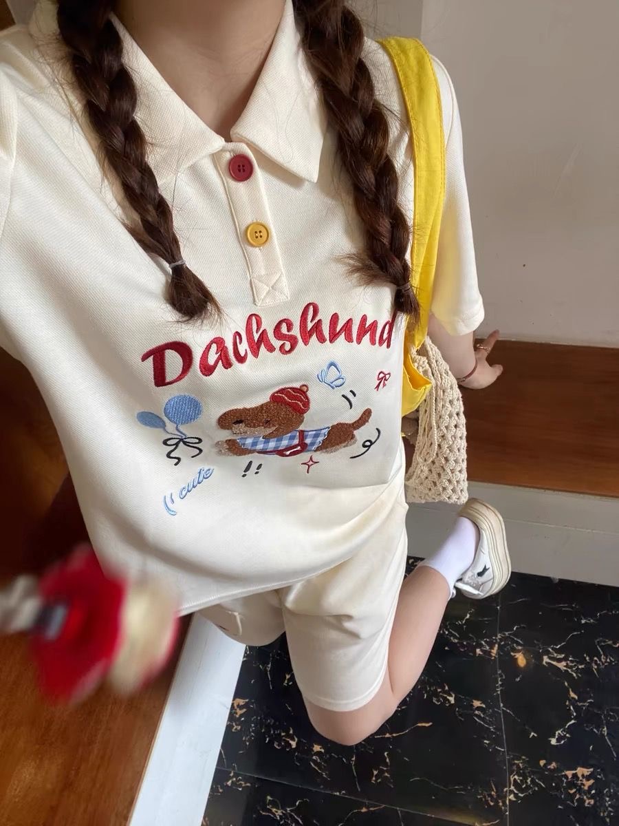 Kawaii Embroidery Dog Japan St - đánh giá và giá Summer Clothing In Japan