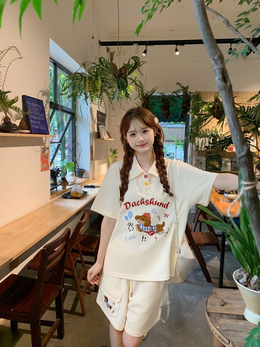 Kawaii Embroidery Dog Japan St - đánh giá và giá Summer Clothing In Japan